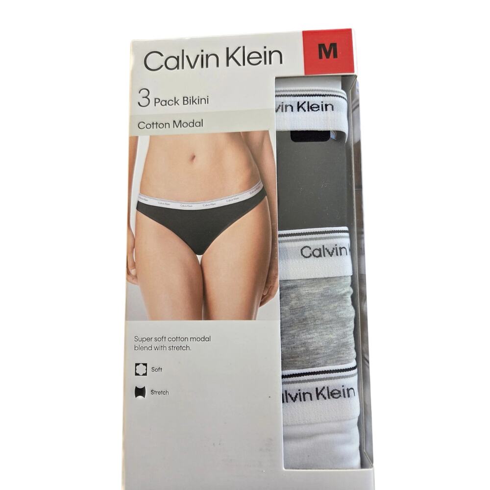 Calvin Klein‎ 3-Pack Infinity Bond Seamless Bikini Panties - Size M) - NIB